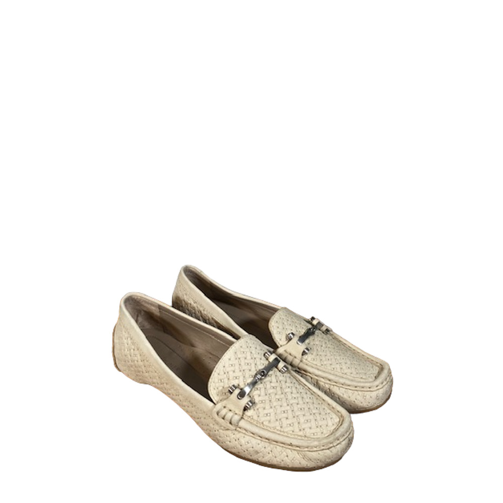 Donald Pliner Women’s Beige Suede Nubuck Bit Driver Moccasin Loafers Size 7.5